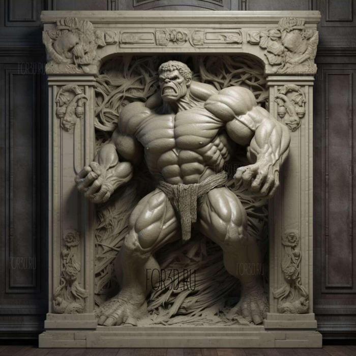 hulk 3d model 4 stl model for CNC